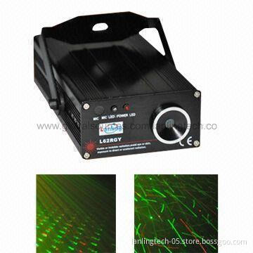 Mini DJ Laser Lighting, 100mW RGY Grating Laser, 12V DC Output